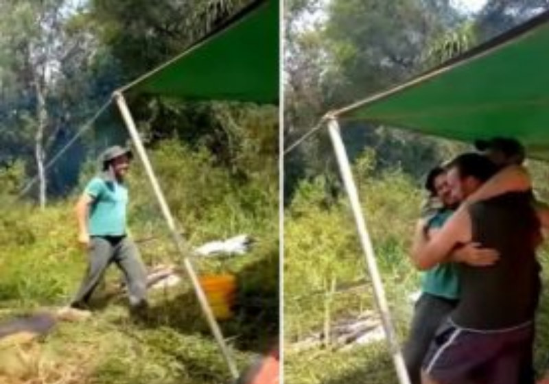 Valmir foi avisado por familiares que ganhou um prêmio milionário e tudo foi registrado num vídeo - Foto: reprodução