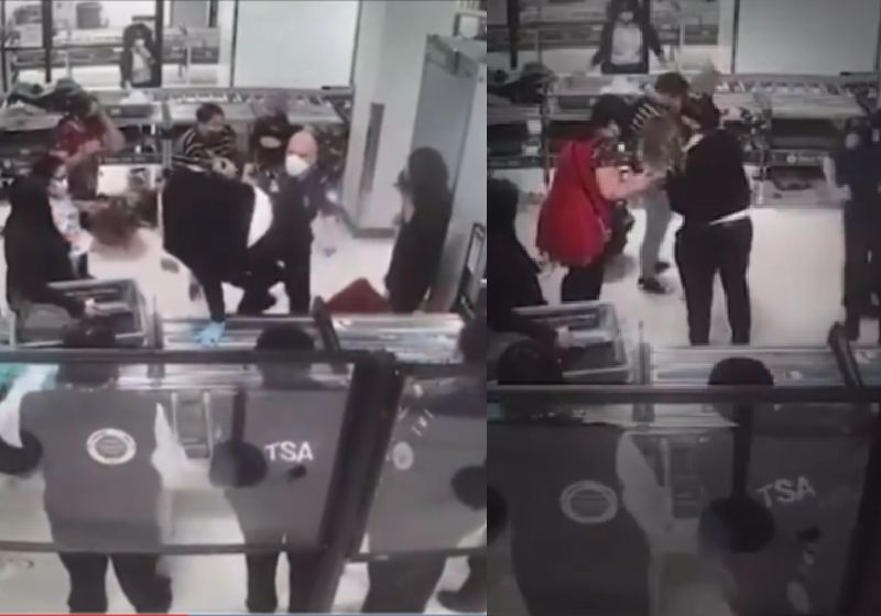 A oficial pulou a esteira para ajudar o bebê que parou de respirar no aeroporto - Fotos: reprodução / TNYPost