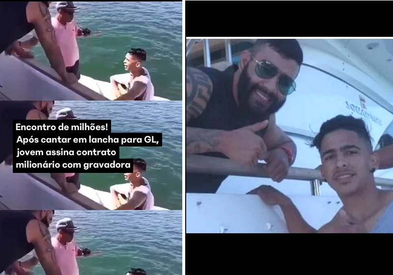 Thiago cantou para Gusttavo Lima em Angra dos Reis e acabou assinando contrato com uma gravadora Foto: reprodução Instagram