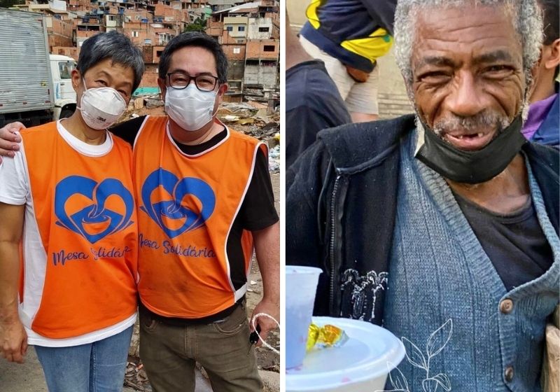 Já foram entregues milhares de marmitas para pessoas em situação de rua de São Paulo - Fotos: Arquivo Pessoal