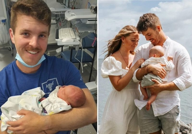 No quarto encontro, Max acompanhou a namorado no parto. Fotos: The Sun