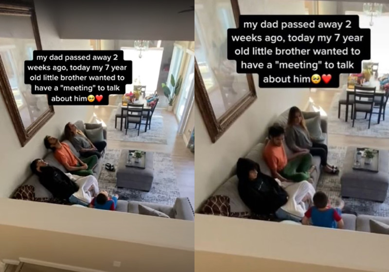 Nicco reuniu todos os irmãos para poderem conversar um pouco com o pai, que faleceu em janeiro - Foto: reprodução TikTok