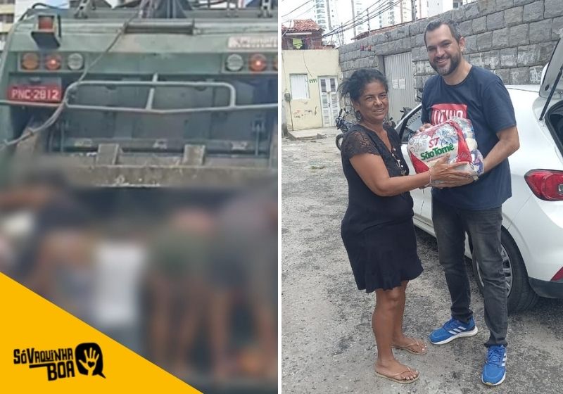 André filmou a cena de moradores catando comida em caminhão de lixo e viralizou. Fotos: Arquivo Pessoal