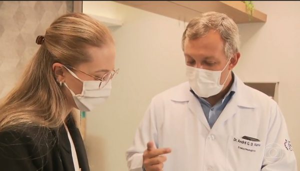 Larissa recebeu o 1º implante de pâncreas artificial do Brasil - Foto: reprodução / TV Globo / JN