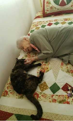 asomadetodosafetos.com - Casa de repouso realiza sonho de idosa de 103 anos presenteando-a com gatinha. Veja fotos!