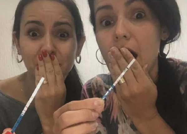 Nayara e Camila fizeram o exame juntas - Foto: reprodução