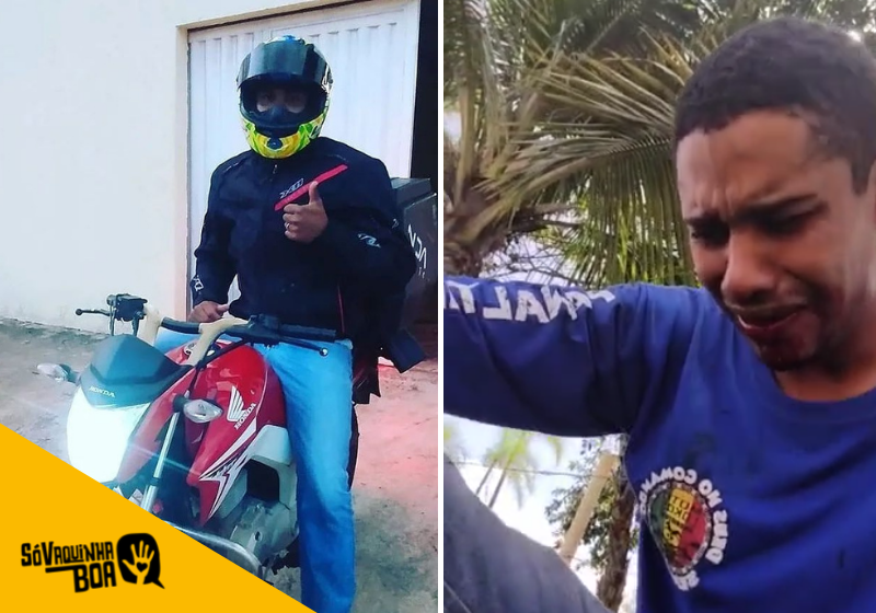 Deisson é pai de duas meninas pequenas. Responsável pelo sustento da casa, ele trabalha como motoboy há seis anos. Fotos: Arquivo Pessoal
