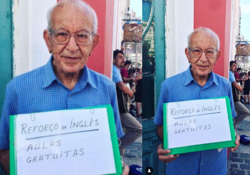 Quero ajudar quem não tem condição, diz idoso de 88 anos que dá aulas de inglês  grátis no PR