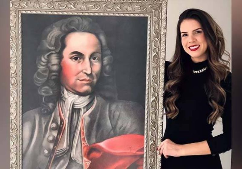 A obra de arte será um retrato do artista clássico e compositor alemão Sebastian Bach, todo feito com lápis de cor. Foto: Arquivo Pessoal