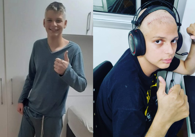 Gabriel possui um câncer raro, que atinge apenas 1% da população mundial - Fotos: arquivo pessoal