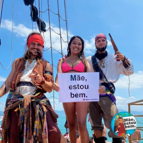 Em barco pirata, no Paraná - Foto: reprodução Instagram