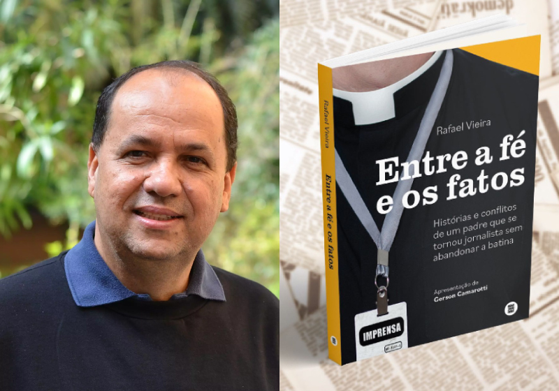 O padre e jornalista Rafael Vieira contou diversos conflitos entre a profissão e a espiritualidade em um livro - Fotos: divulgação