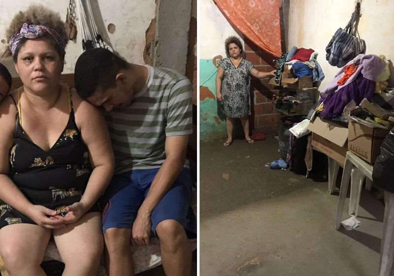 Foram móveis como cama, sofá, armários, e eletrodomésticos como geladeira, forno e TV… até a comida deles foi embora com a enchente. Fotos: Arquivo Pessoal