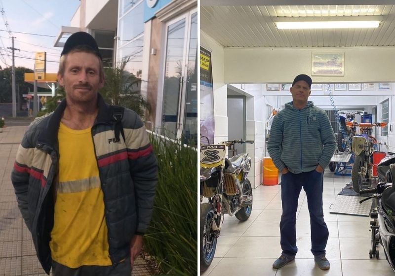 “Acabei fazendo de bom coração, como se fosse para qualquer outro cliente”, destacou mecânico. Fotos: Arquivo Pessoal