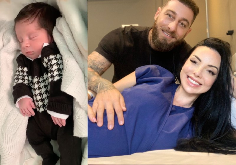 O bebê Ragnar e os pais, Polyana e Tiago. Depois do susto, final feliz - Fotos: arquivo pessoal