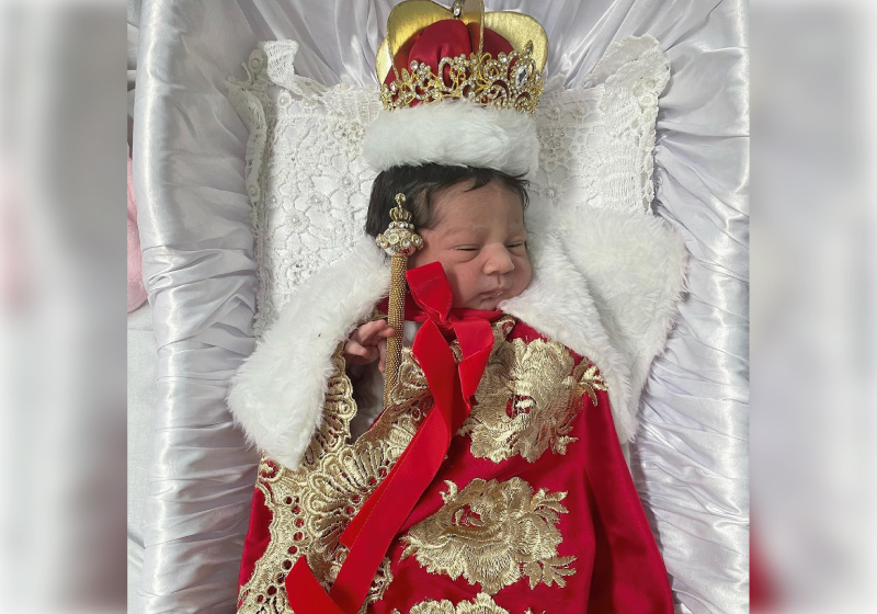 Maria Jade foi coroada "Bebê majestade" em campanha no Ceará - Foto: reprodução Prefeitura de Eusébio