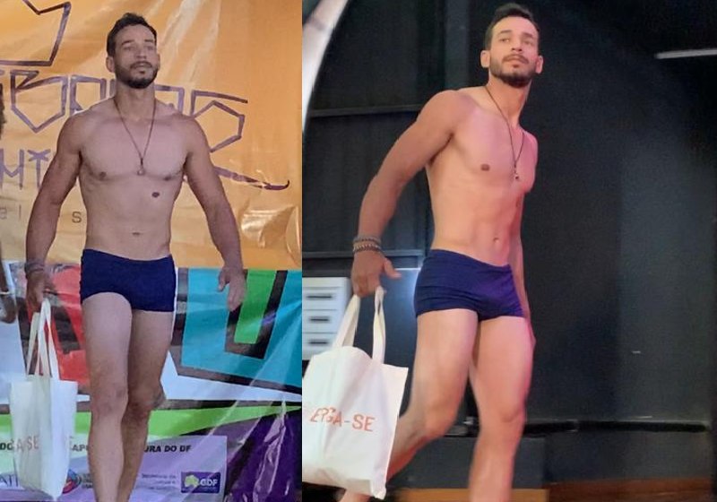 Michael Douglas Gois, ex-servente de pedreiro arrancou aplausos da plateia na estreia como modelo na passarela do Suburbanos Fashion - Fotos: Só Notícia Boa