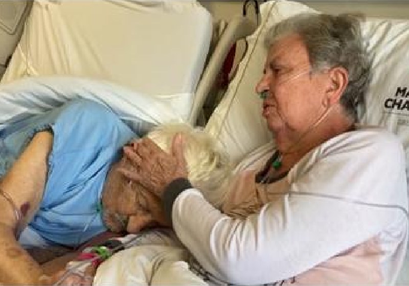O casal de idosos melhorou depois de reunido no mesmo leito e já teve alta! - Foto: reprodução / Hospital Marcelino Champagnat