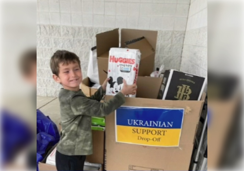 O garoto enviou o dinheiro das economias e suprimentos para a Ucrânia - Foto: arquivo pessoal