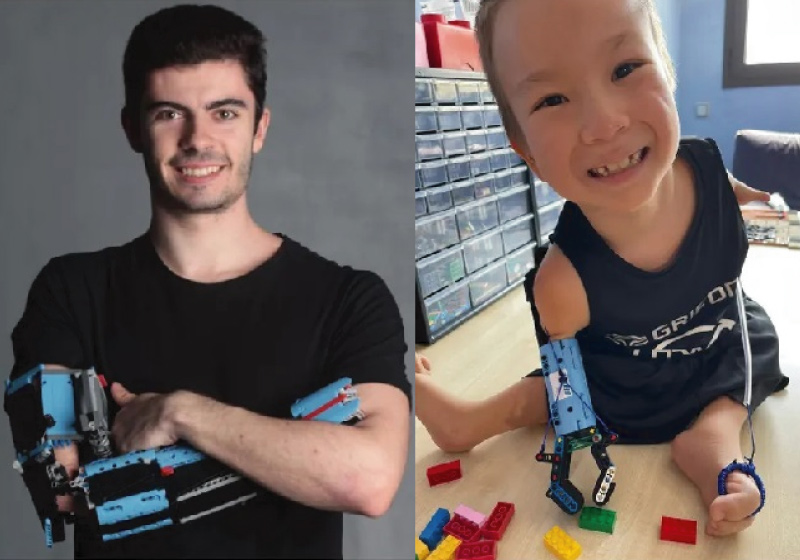 David cria próteses de Lego e ajuda pessoas com deficiência no braço - Foto: reprodução