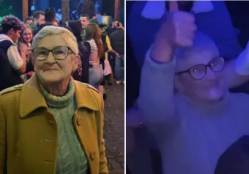 Estava tão bom na festa que que a vovó e os netos ficaram até 3h da madrugada curtindo - Fotos: reprodução/vídeo