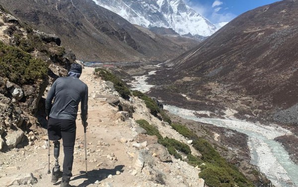 João a caminho do Everest — Foto: Reprodução/Arquivo pessoal