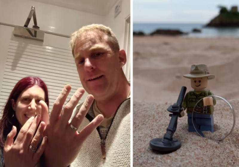 Richard e Anne Whetter tiveram sua viagem salva graças ao pensamento rápido do hotel onde estavam hospedados e de um entusiasta local do detector de metais. Foto:The Atlantic Hotel