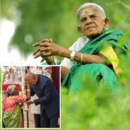 A ambientalista de 110 anos é homenageada na Índia - Foto: Facebook/ Saalumarada Thimmakka