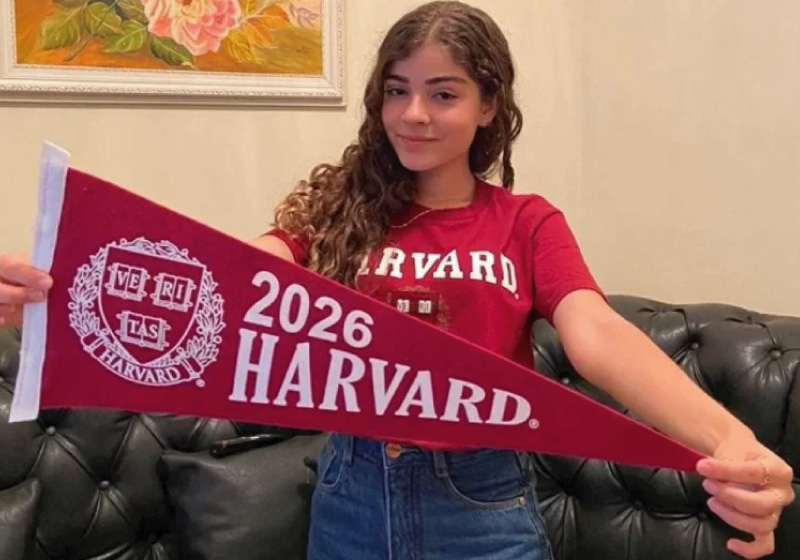 Sofia foi aprovada em Harvard, Yale e Stanford. - Foto: Arquivo pessoal