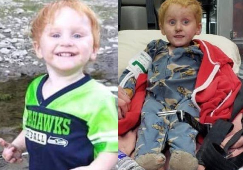O menino desaparecido Ryker Webb sobreviveu dois dias sozinho em região fria dos EUA - Fotos : divulgação Gab. do Xerife do Condado de Lincoln