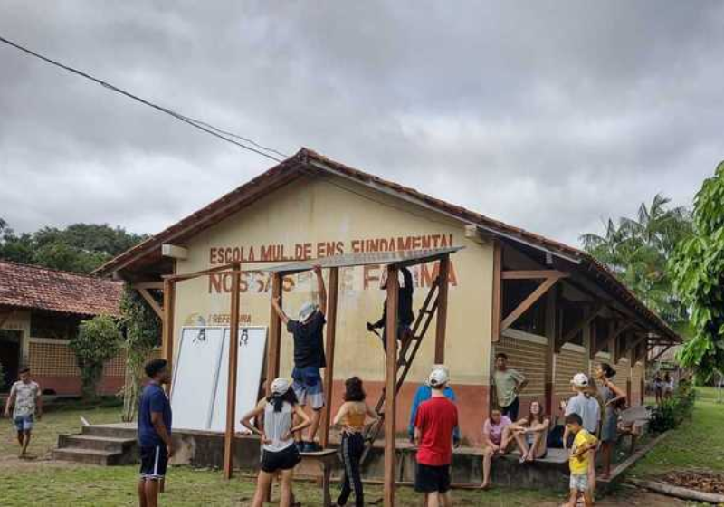 A escola do Pará recebeu os painéis solares de alunos cariocas - Foto: divulgação