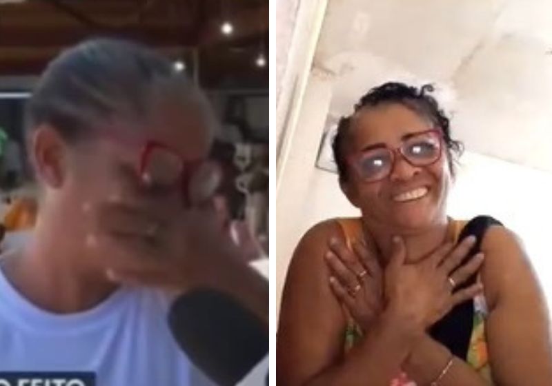 Dona Janete tem recebido muita ajuda de todo o Brasil. Fotos: reprodução/vídeo