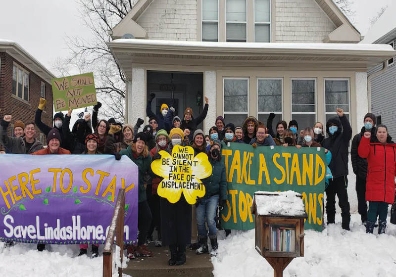 Os vizinhos se reuniram em março para planejar os esforços de arrecadação de fundos. Foto: Andrew Fahlstrom