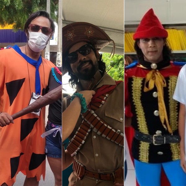 Edinaldo também já se fantasiou de outros personagens em campanhas de vacinação anteriores — Foto: Arquivo pessoal