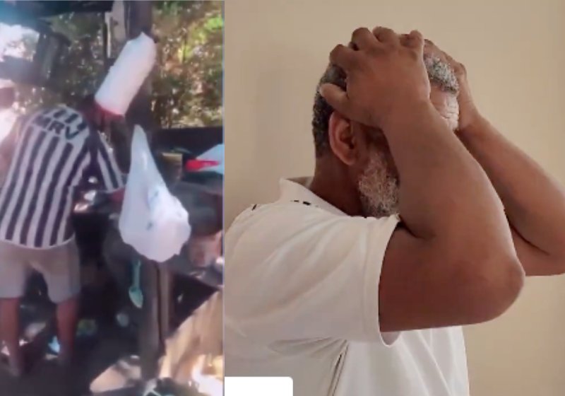 Seu Jorge se emocionou ao receber a casa nova da direção do Galo - Foto: reprodução / TV Galo