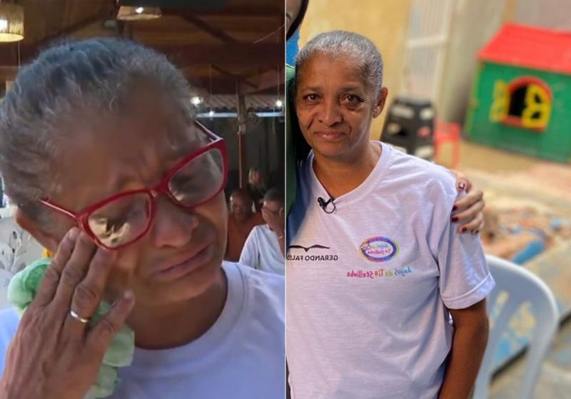 Após chorar ao vivo em jornal, Dona Janete tem recebido muito afeto das pessoas - Foto: reprodução