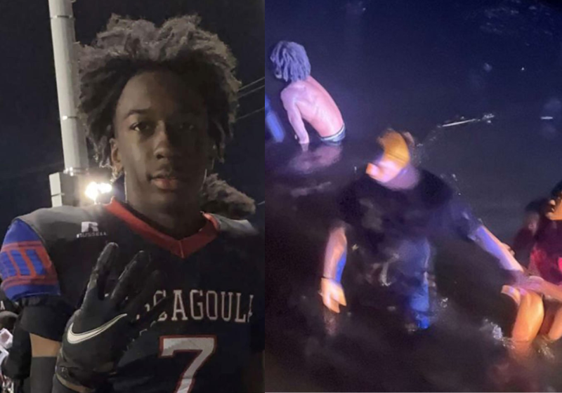 O adolescente pulou no rio ao ver o carro caindo na água. Quatro pessoas foram salvas - Foto: reprodução