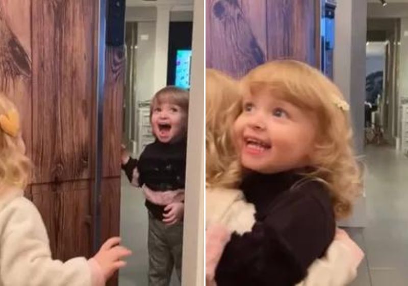 Desde o reencontro, as gêmeas não se desgrudaram mais! Fotos: Reprodução/vídeo