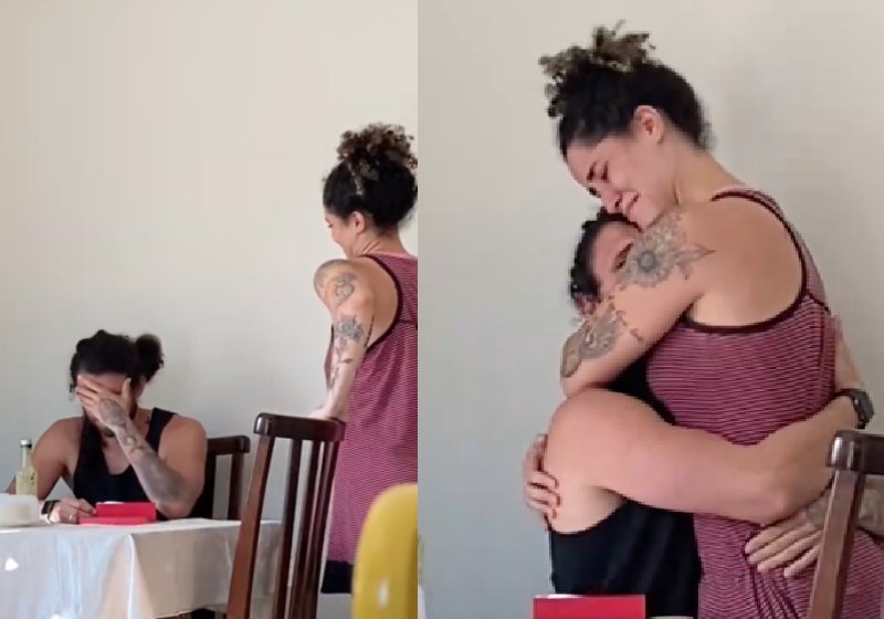 O personal trainer e a professora de Educação Física emocionaram com o vídeo do anúncio da gravidez - Fotos: reprodução / Instagram