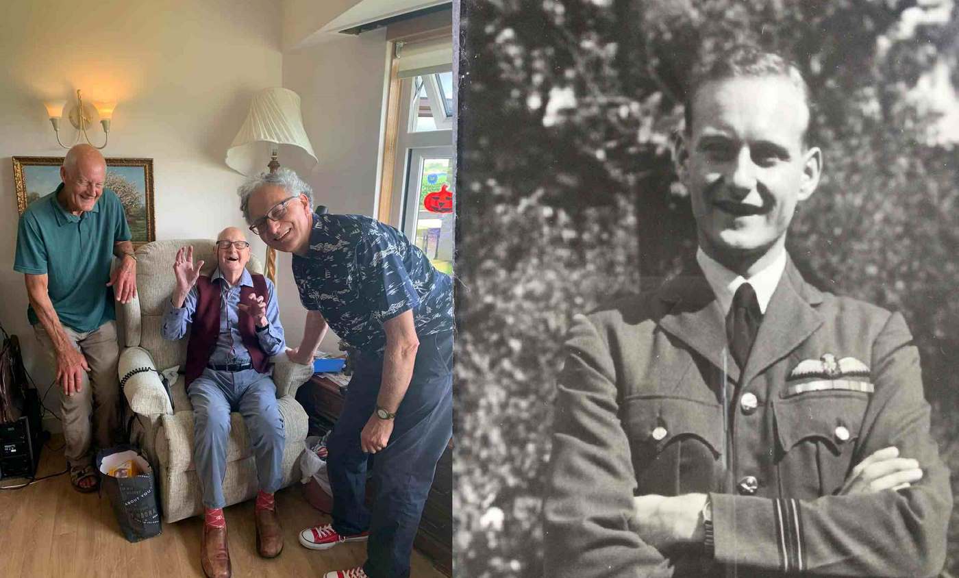 O antes e o agora do piloto Harry Gamper,  que atribui ao vinho um dos segredos da longevidade - Fotos: SWNS