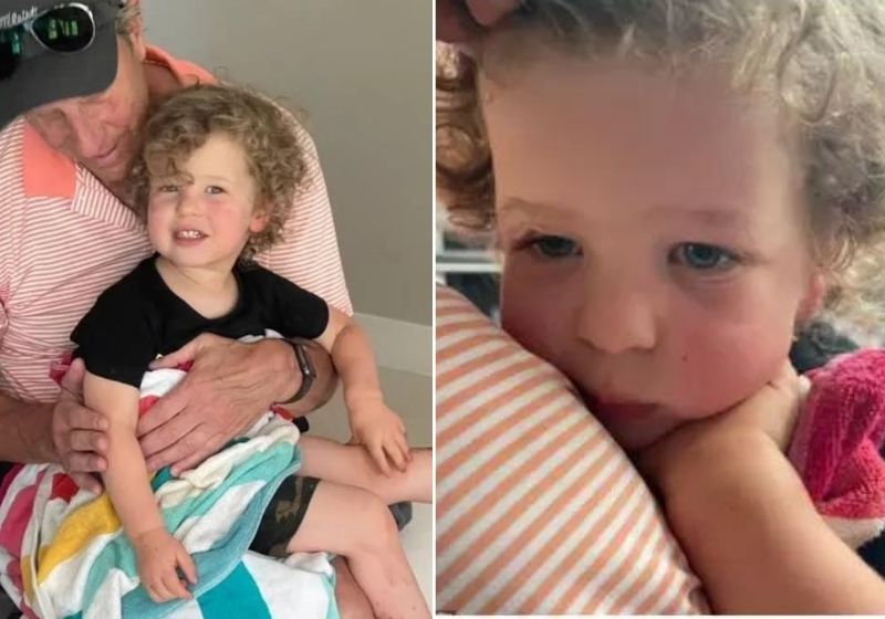 Aiden foi encontrado sozinho e perdido por uma moradora, após o tiroteio nos EUA - Fotos: Reprodução/CNN/Daily Mail