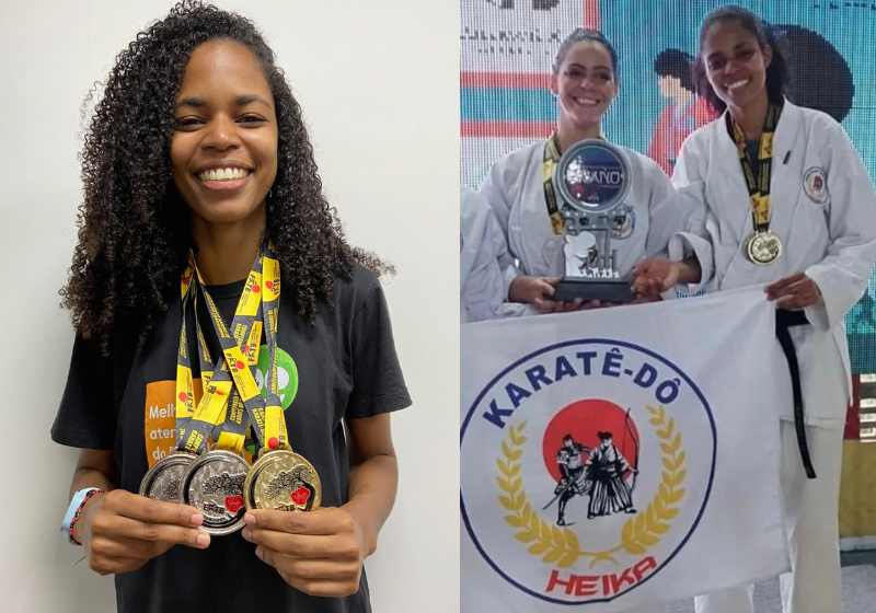 A atleta Adriele Menezes precisa de ajuda para continuar levando o Brasil a campeonatos de Karatê - Foto: arquivo pessoal