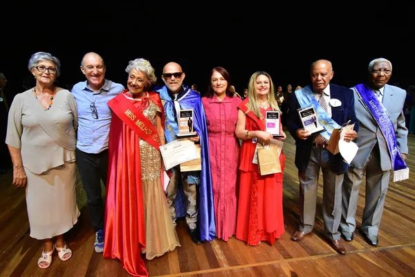 Os vencedores do concurso Miss e Mister Melhor idade em Praia Grande - Foto: Divulgação / Amauri Pinilha