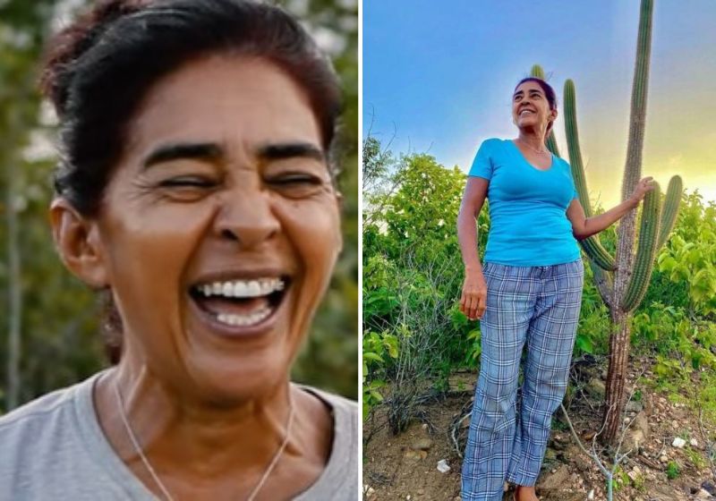 Essa simpática senhora vive em um pequeno sítio no município de Riachuelo, no interior do Rio Grande do Norte. Fotos: @marialuciap29