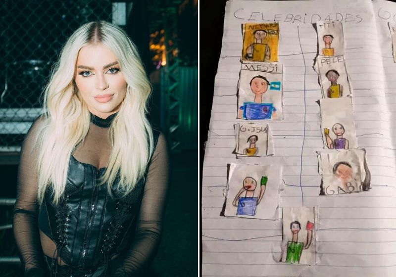Luísa Sonza foi uma das artistas que se sensibilizaram com a história do menino que desenhou seu próprio álbum de figurinhas da Copa do Mundo - Fotos: Divulgação