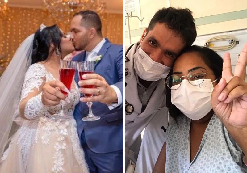 A cirurgia foi realizada logo após o casamento religioso do casal em Brasília. Fotos: Arquivo Pessoal