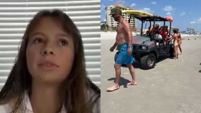 Nadya was fearless and saved the man attacked by the shark on the beach - Photos: Disclosure / First Coast News