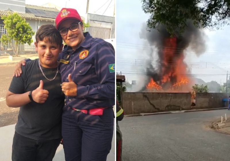 O menino de 11 anos está sendo chamado de herói na cidade, após ter salvado crianças de um incêndio - Foto: