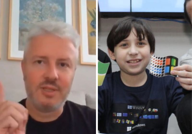 Morador de Ponta Grossa (PR), Lucas é fã da empresa e do mundo de computadores e softwares. Fotos: Arquivo Pessoal