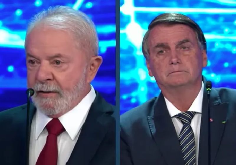 Lula e Bolsonaro confirmaram presença no debate presidencial desta noite, pelo segundo turno das eleições 2022, na tela da Band - Fotos: reprodução/ Band